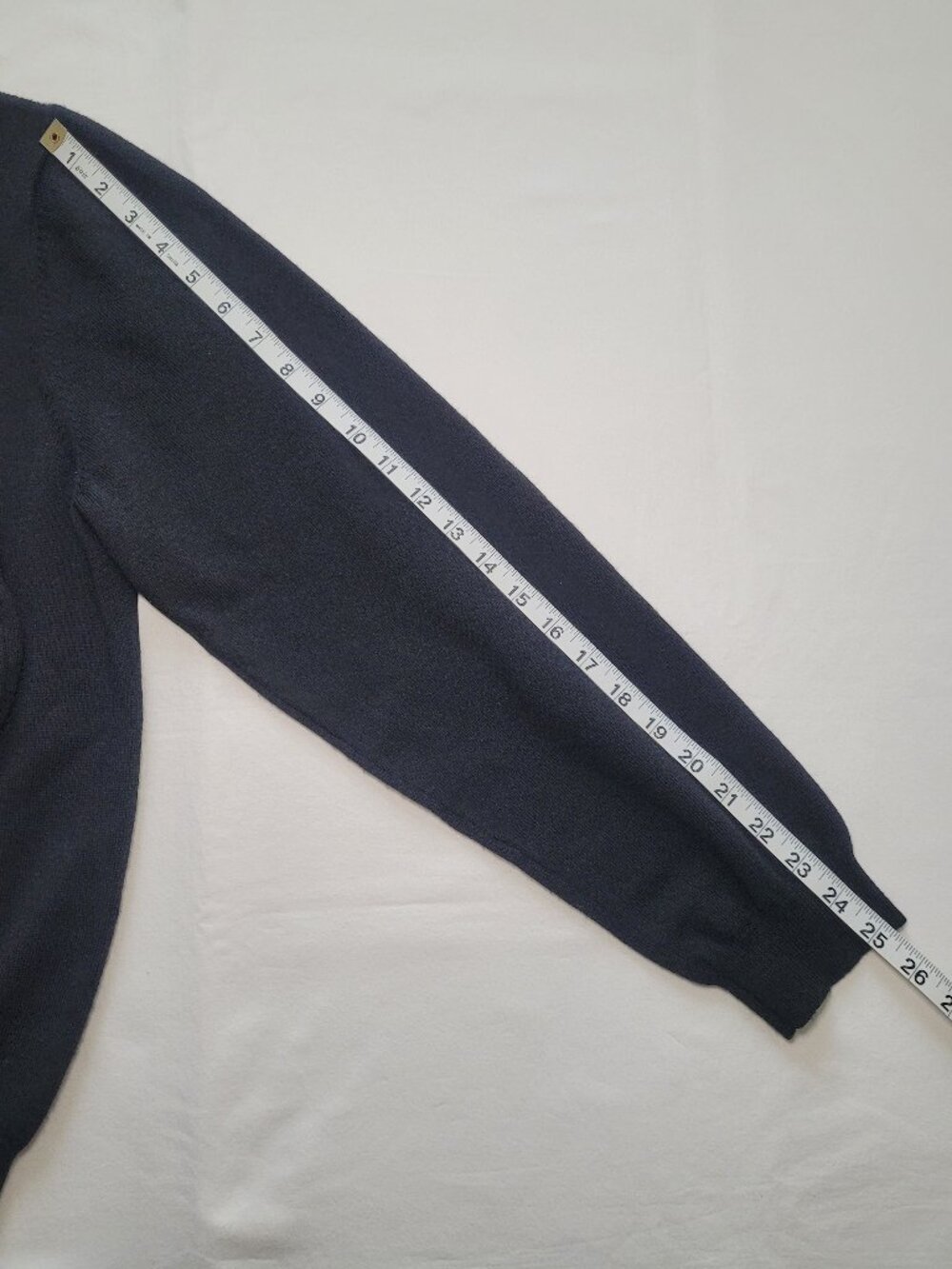 Brooks Brothers Mens V Neck Sweater Merino Wool Blend Black Large Preppy - Picture 7 of 7